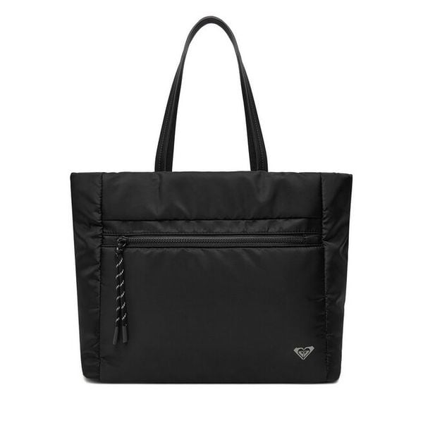 Torebka Roxy. Czarne shopper bag Roxy, bez wzorów, bez dodatków. Za 169,99 zł.