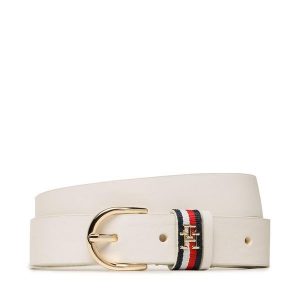 Pasek Damski Tommy Hilfiger. Białe paski TOMMY HILFIGER, bez wzorów. Za 129,99 zł.