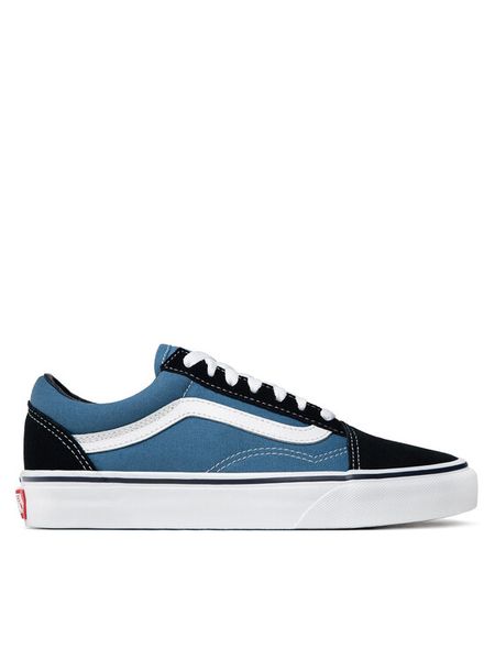 Vans Tenisówki Old Skool VN000D3HNVY Niebieski. Niebieskie trampki Vans, bez wzorów, ze skóry, bez zapięcia. Za 199,99 zł.