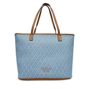 Torebka Liu Jo. Niebieskie shopper bag Liu Jo, bez wzorów, bez dodatków. Za 599,99 zł.