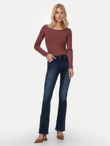 ONLY Jeansy Blush 15233833 Granatowy Flared Fit. Niebieskie jeansy ONLY, bez wzorów, z bawełny. Za 209,99 zł.