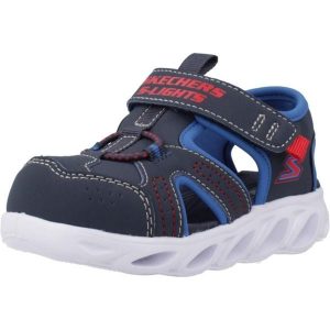Sandały SKECHERS HYPNO-SPLASH Niebieski. Niebieskie sandały Skechers, bez wzorów, z tkaniny, bez obcasa, bez zapięcia. Za 195,99 zł.