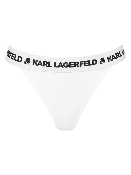 KARL LAGERFELD Figi brazylijskie A1W47011 Biały. Białe figi KARL LAGERFELD, bez wzorów, z lyocellu. Za 129,99 zł.