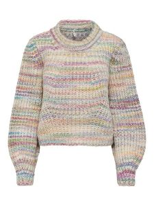 ONLY Sweter "Carma" w kolorze kremowym ze wzorem rozmiar: XL. Brązowe swetry oversize ONLY, xl, bez wzorów, ze splotem, bez ramiączek. Za 87,61 zł.