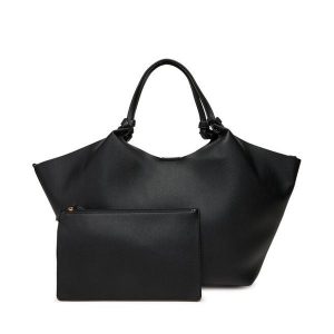 Torebka DKNY. Czarne torebki klasyczne DKNY, bez wzorów, bez dodatków. Za 599,99 zł.