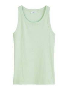 Marc O´Polo Top w kolorze miętowym rozmiar: XL. Zielone topy xl, bez wzorów, z bawełny, bez kołnierzyka, bez ramiączek. Za 109,78 zł.