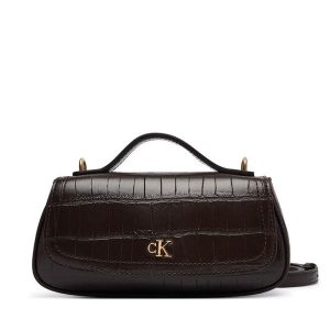 Torebka Calvin Klein. Brązowe torebki klasyczne Calvin Klein, bez wzorów, bez dodatków. Za 449,99 zł.