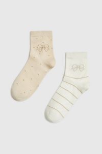 Skarpety 2-pack. Skarpetki MOODO, bez wzorów, z bawełny. Za 31,99 zł.