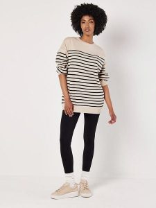 Apricot Sweter w kolorze kremowo-czarnym rozmiar: S. Brązowe swetry oversize Apricot, s, bez wzorów, bez ramiączek. Za 92,21 zł.
