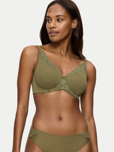 Triumph Biustonosz z fiszbiną Amourette 10210670 Zielony. Zielone biustonosze Triumph, bez wzorów, z syntetyku. Za 164,00 zł.