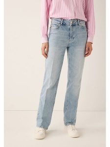 More & More Dżinsy - Regular fit - w kolorze błękitnym rozmiar: 44. Niebieskie jeansy More & More, z aplikacjami, ze skóry, z podwyższonym stanem. Za 260,99 zł.