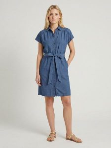 MOSS COPENHAGEN Sukienka "Viana" w kolorze niebieskim rozmiar: XL. Niebieskie sukienki Moss Copenhagen, xl, bez wzorów, z tkaniny, bez kołnierzyka, bez ramiączek, mini. Za 153,34 zł.