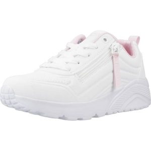 Buty SKECHERS UNO LITE - EASY ZIP Biały. Białe buty trekkingowe Skechers, z materiału, bez zapięcia. Za 249,99 zł.