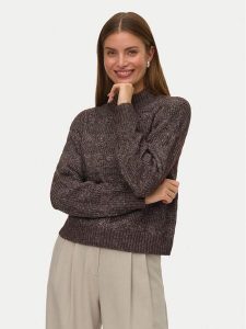 Vero Moda Golf Virgo 10331875 Brązowy Regular Fit. Brązowe golfy Vero Moda, bez wzorów, z syntetyku. Za 179,99 zł.