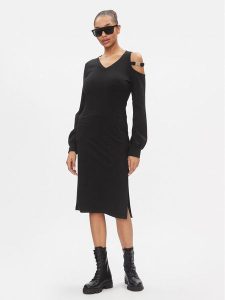 Liu Jo Sport Sukienka codzienna TA4057 JS182 Czarny Regular Fit. Czarne kombinezony Liu Jo Sport, na co dzień, s, bez wzorów, z wiskozy, sportowe, bez kołnierzyka, bez ramiączek, proste. Za 699,99 zł.