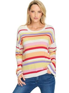 Heine Sweter w kolorze kremowym ze wzorem rozmiar: 44. Białe swetry oversize Heine, bez wzorów, bez ramiączek. Za 86,99 zł.