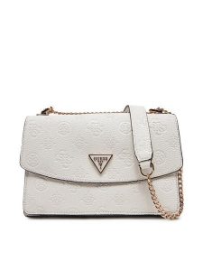 Guess Torebka HWPG93 49210 Biały. Białe listonoszki Guess, z aplikacjami, ze skóry, bez dodatków. Za 349,99 zł.