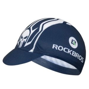 Czapka rowerowa Rockbros MZ10019 z daszkiem - niebieska. Niebieskie czapki ROCKBROS, bez wzorów, z materiału, eleganckie. Za 74,00 zł.