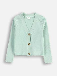 Coccodrillo Kardigan w kolorze miętowym rozmiar: 164. Zielone kardigany Coccodrillo, prążkowane. Za 73,99 zł.