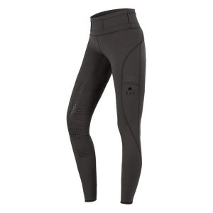 Damskie legginsy jeździeckie z pełną przyczepnością ELT Hanna. Szare legginsy ELT, bez wzorów, z elastanu. Za 279,00 zł.