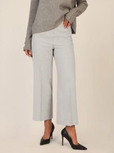 APART Kuloty w kolorze jasnoszarym rozmiar: 38. Szare spodnie z wysokim stanem Apart, bez wzorów, z wełny, z podwyższonym stanem. Za 208,99 zł.