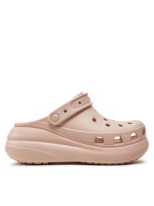 Crocs Klapki Classic Crush Clog 207521 Różowy. Czerwone klapki Crocs, bez wzorów, z tworzywa sztucznego, bez obcasa. Za 199,99 zł.