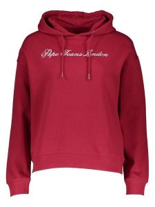 Pepe Jeans Bluza w kolorze czerwonym rozmiar: S. Czerwone bluzy Pepe Jeans, s, bez wzorów, z bawełny, z kapturem. Za 122,38 zł.