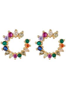 U.S. Polo Assn. Pozłacane kolczyki-wkrętki z kryształami rozmiar: onesize. Żółte kolczyki U.S. Polo Assn., z kryształem, metalowe. Za 74,45 zł.