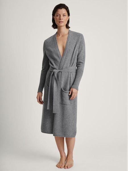 Calida Wełniana narzutka w kolorze szarym rozmiar: XS. Szare kardigany Calida, xs, bez wzorów, z wełny, bez ramiączek. Za 335,82 zł.