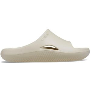 Klapki damskie sportowe Crocs MELLOW RECOVERY SLIDE. Białe klapki Crocs, bez wzorów, bez obcasa. W wyprzedaży za 142,49 zł.