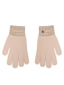 Guess Rękawiczki Damskie AW5238 WOL02 Beżowy. Brązowe rękawiczki Guess, z aplikacjami, z dzianiny. Za 129,99 zł.