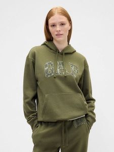 GAP Bluza w kolorze khaki rozmiar: XS. Brązowe bluzy GAP, xs, bez wzorów, z kapturem. Za 118,56 zł.