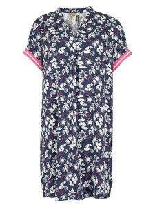 Roadsign Sukienka w kolorze granatowo-biało-różowym rozmiar: S/M. Niebieskie sukienki Roadsign, na co dzień, m, bez wzorów, z wiskozy, bez kołnierzyka, bez ramiączek, midi, proste. Za 69,99 zł.