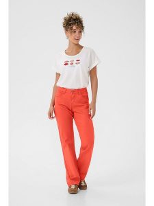 Cream Dżinsy - Comfort fit - w kolorze czarnym rozmiar: W30/L32. Czerwone jeansy Cream, z aplikacjami, ze skóry. Za 124,11 zł.