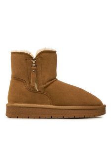 Lasocki Śniegowce WFA2975-1Z Brązowy. Brązowe buty zimowe Lasocki, ze skóry, bez obcasa, bez zapięcia. Za 189,99 zł.