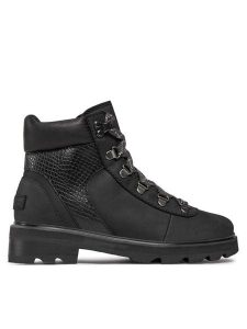 Sorel Trapery Lennox™ Hiker Stkd Wp NL4841-011 Czarny. Czarne buty zimowe Sorel, ze skóry, bez obcasa, bez zapięcia. Za 839,99 zł.