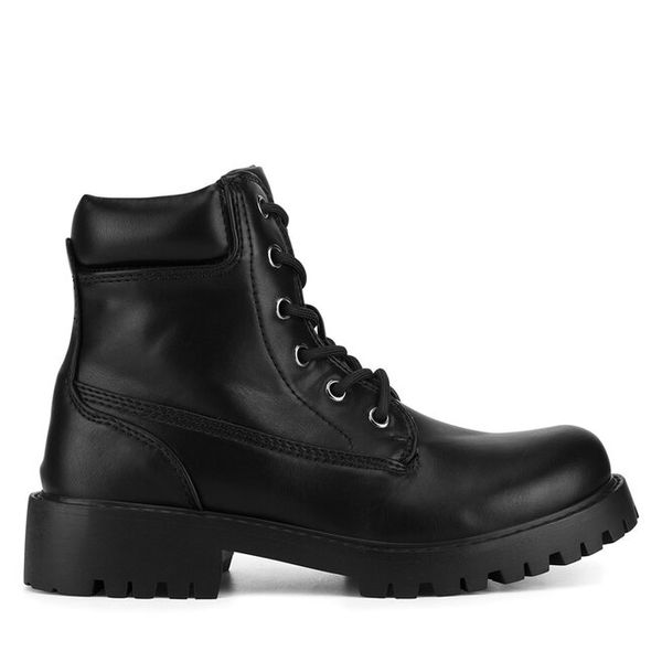 Trzewiki Clara Barson. Czarne botki Clara Barson, bez wzorów, bez obcasa, na płaskiej podeszwie, bez zapięcia. Za 149,99 zł.