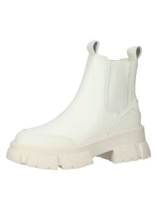 Steve Madden Skórzane sztyblety w kolorze białym rozmiar: 39. Białe botki Steve Madden, bez wzorów, bez zapięcia. Za 252,99 zł.