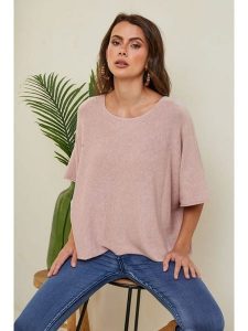 So Cachemire Sweter "Letavertes" w kolorze jasnoróżowym rozmiar: S. Różowe swetry oversize So Cachemire, s, bez wzorów, z kaszmiru, bez ramiączek. Za 172,95 zł.