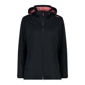 Damska kurtka turystyczna z kapturem CMP. Szare kurtki CMP, bez wzorów, z softshellu, z kapturem. Za 393,10 zł.