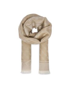 Guess Szal AW5465 VIS03 Beżowy. Brązowe szaliki Guess, z aplikacjami, z wiskozy. Za 239,99 zł.