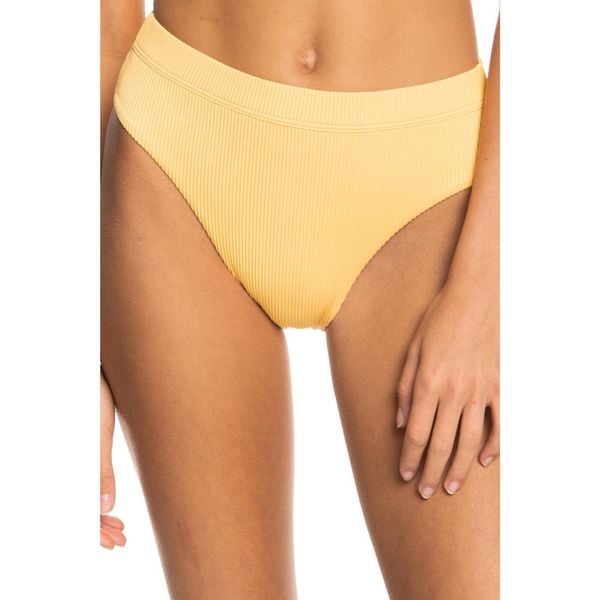 Dół od bikini Roxy Love The Shorey. Żółte bikini Roxy, bez wzorów, z nylonu. Za 94,99 zł.