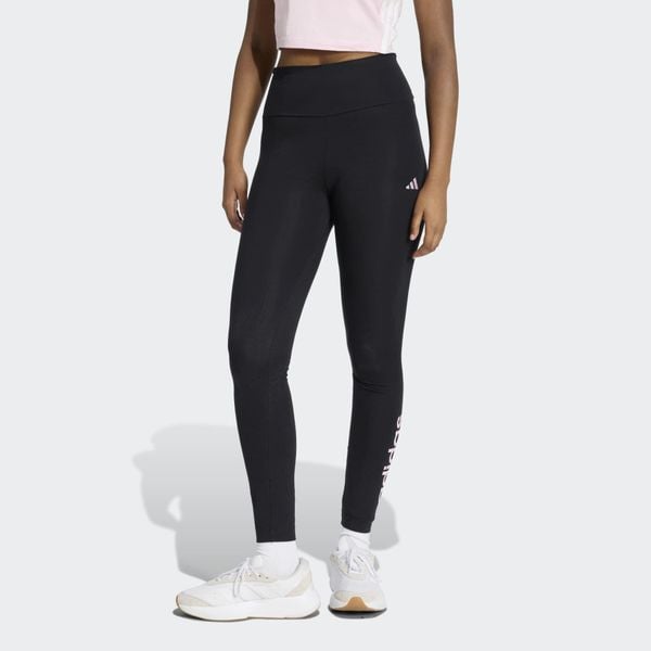 Second Life - Legginsy fitness damskie ADIDAS - Stan Doskonały. Czarne legginsy ADIDAS, bez wzorów, z bawełny. Za 84,99 zł.