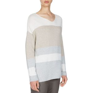 Sweter w kolorze kremowo-beżowym. Swetry oversize marki Oui. W wyprzedaży za 120,95 zł.