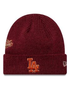 New Era Czapka LA Dodgers World Series Patch Cuff Knit Beanie 60580732 Czerwony. Czerwone czapki New Era, bez wzorów. Za 129,99 zł.
