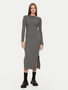 Brave Soul Sukienka codzienna LDRJ-624CAMILA Szary Regular Fit. Szare kombinezony Brave Soul, na co dzień, m, bez wzorów, z bawełny, bez kołnierzyka, bez ramiączek, proste. Za 119,99 zł.