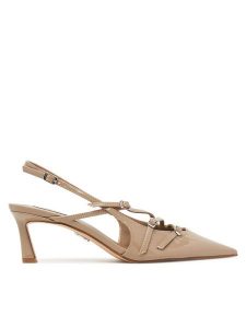 Steve Madden Czółenka Liana SM11003386 Brązowy. Brązowe czółenka Steve Madden, bez wzorów, ze skóry, bez obcasa, bez zapięcia. Za 389,99 zł.
