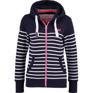 Superdry SUN & SEA Bluza rozpinana navy/white. Bluzy marki Superdry. W wyprzedaży za 272,30 zł.