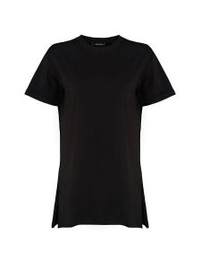 Trendyol Koszulka w kolorze czarnym rozmiar: XL. Czarne bluzki Trendyol, xl, bez wzorów, z bawełny, bez kołnierzyka, bez ramiączek. Za 41,69 zł.