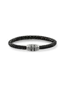 Thomas Sabo Srebrna bransoletka z cyrkoniami rozmiar: L17. Szare bransoletki Thomas Sabo, z cyrkonią, srebrne. Za 223,99 zł.